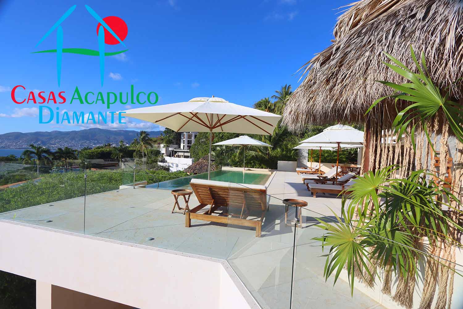 Tres Vistas - Terraza con alberca y palapa 5